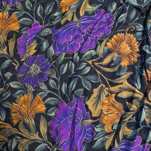 Vintage 90’s Floral Dress Belted Short Sleeve Dress 90’s does 50’s Size Small - Picture 11 of 13